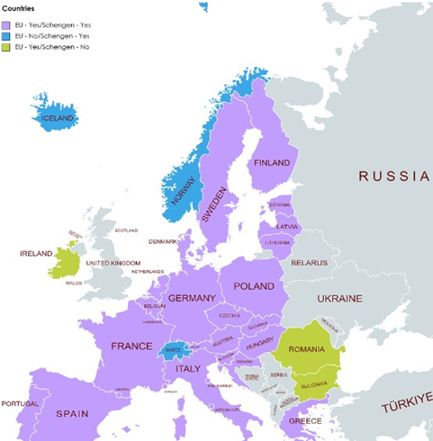 schengen map